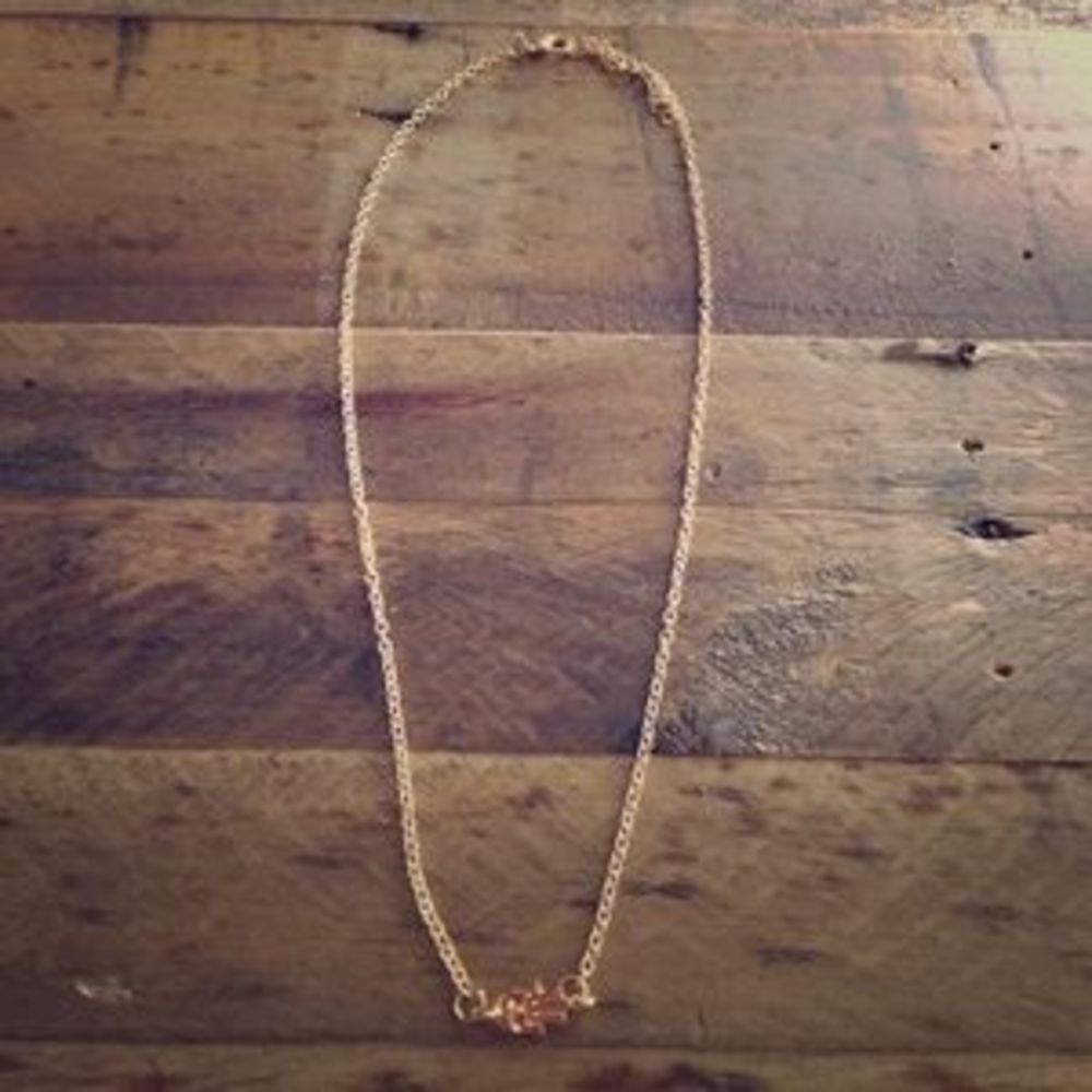 Goldtone Chain Hamsa Statement Necklace Jewelry